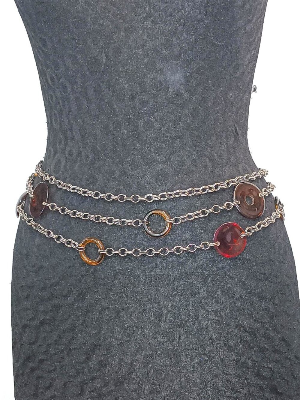 Ferrara Multi-row Faux Tortoise  Chain Belt